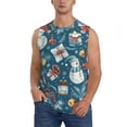 thumbnail image 2 of Fotbe Men's Christmas Snowman Gift Print Men's Sleeveless Muscle Tank Tops Casual T-Shirts for Gym Workout Beach-Small, 2 of 8