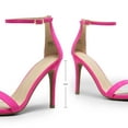thumbnail image 5 of BURUDANI Women's High Heels Flower Ankle Strap Stilettos Round Open Toe Dressy Sexy Sandals, 5 of 5