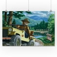 thumbnail image 2 of Smokey Bear, Leaving in SUV, Vintage Poster (24x36 Giclee Gallery Art Print, Vivid Textured Wall Decor), 2 of 3