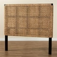 thumbnail image 5 of Bowery Hill Seagrass and Dark Brown Mahogany Wood Queen Size Headboard, 5 of 6