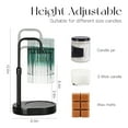 thumbnail image 4 of Sziqiqi Green Candle Warmers with Timer: Height-Adjustable Wax Melting Lamp 4-Level Dimmer & 2 Included Bulbs Flameless Home Decor Gift for Her, 4 of 8