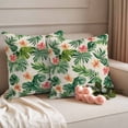 thumbnail image 2 of Monstera Flower Pillow Covers 2 Pack Floral Spring Garden Pillowcase Waterproof Outdoor Throw Pillow Cover for Patio Garden Square Cushion 20”x20”, 2 of 9