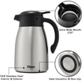 thumbnail image 2 of 68 Oz OpenClean Thermal Coffee Carafe, Stainless Steel Insulated Vacuum Carafes For Keeping Hot, 2 Liter Beverage Dispenser (Silver), 2 of 4
