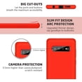 thumbnail image 3 of Compatible with Galaxy S10 Case, Liquid Silicone Microfiber Cloth Lining Full Body Cover with Screen & Camera Protection 6.1 inch 2019, Red, 3 of 7
