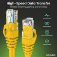 thumbnail image 3 of Cable Ethernet Cat6 GEARit de 1 pie, paquete de 100, 10 Gbps, amarillo, 3 of 7