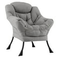 thumbnail image 1 of Costway Large Lazy Chair with Cozy Head Pillow Stylish Tufted Back & Seat Armrests Gray, 1 of 8
