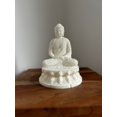 thumbnail image 3 of Gifts of Nature Buddha Meditating Contemplation Mudra Double Lotus Statue White, Resin 7 H, 3 of 3