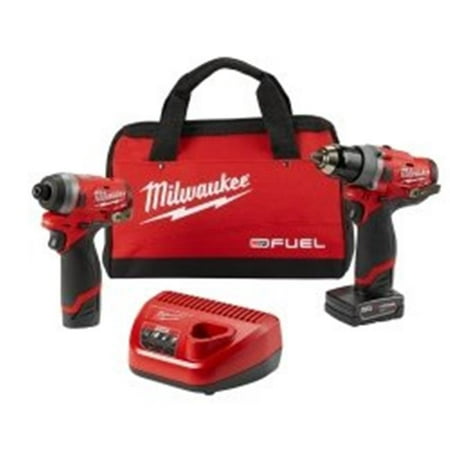 Milwaukee M12 FUEL 12-Volt Lithium-Ion Brushless Cordless 1/2 in. Drill Driver and 1/4 in. Hex Impact Driver Combo Kit 