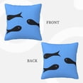 thumbnail image 3 of LNWH Decorative Pillow Covers, Fish Dead River Square Sofa Decorative Knit Pillow Case, 22"x22", 3 of 8