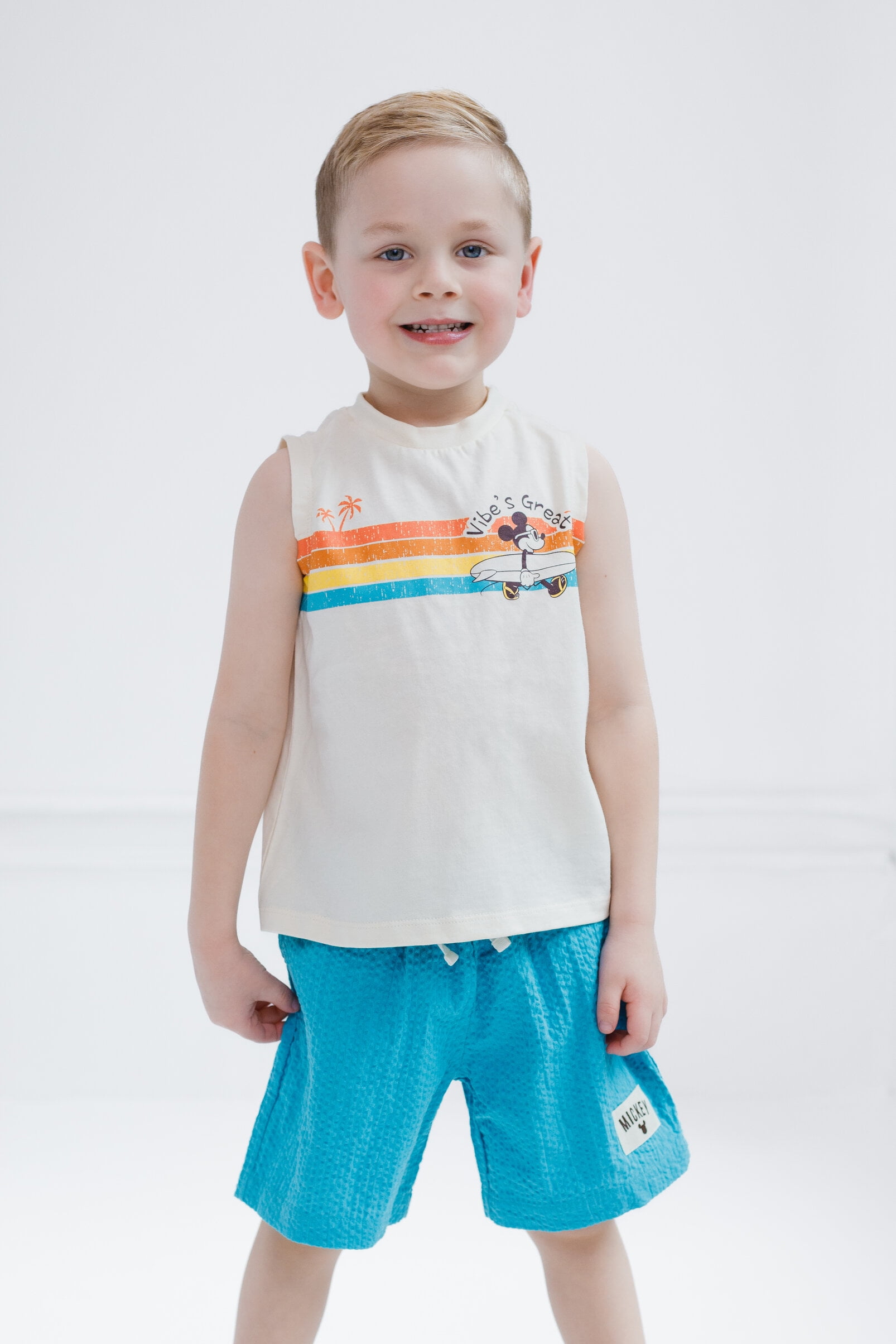 Disney Mickey Mouse Tank Top and Shorts Outfit Set Infant to Big Kid