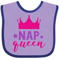 thumbnail image 3 of Inktastic Nap Queen, Princess, Crown, Stars, Sleep, Sleeping Girls Baby Bib, 3 of 4