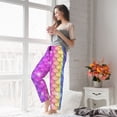thumbnail image 4 of Uemuo Rainbow Scales2 Pattern Women's Wide Leg Palazzo Lounge Pants with Pockets Light Weight Loose Comfy Casual Pajama Pants-, 4 of 9