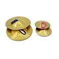thumbnail image 3 of Flmtop 1Pair Brass Finger Cymbals Musical Percussion Instrument Kids Toy Dancing Props, 3 of 7