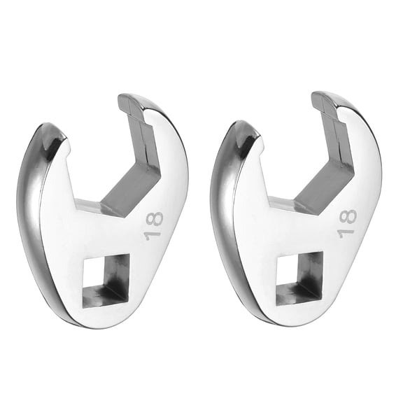 Uxcell 2 Pieces Drive Crowfoot Wrench 3/8" Drive 18mm Metric Flare Nut Crowfoot Wrench