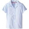 French Toast Girls 7-20 Short Sleeve Pointy Collar Blouse (Light Blue 20)