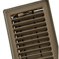 thumbnail image 3 of Imperial 4-inch x 10-inch Chocolate Steel Painted Louvered Floor Register, Powder-coated, with Plastic Boot, 1-way, 3 of 8