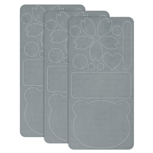 Uxcell 3-Pack Parches de Reparación de Poliéster, 7.9 x 3.9" Parches de Reparación de Tela Autoadhesivos para Sofás, Gris
