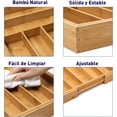 thumbnail image 4 of Organizador de Cubiertos de Bambú Bluelander Expandible 33-52 cm con 9 Compartimientos, Organizador para Cajón, 4 of 5