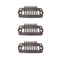 thumbnail image 1 of Snap Clips , Avoid Pulling Hair Easily   Clips Snap Comb Durable Material Different Use  For Woman For Saloon Dark Brown, 1 of 8