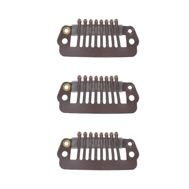 Snap Clips , Avoid Pulling Hair Easily Clips Snap Comb Durable Material Different Use For Woman For Saloon Dark Brown