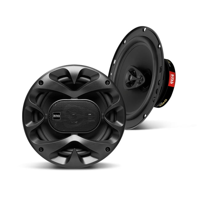 BOSS Audio Systems CH6530B Chaos Series Altavoces para puerta de coche de 6,5 pulgadas, 300 vatios máximo (por par), coaxial, 3 vías, rango completo, 4 ohmios, se venden en pares, Bocinas para Carro