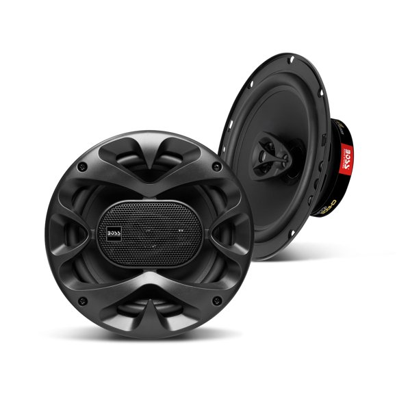 BOSS Audio Systems CH6530B Chaos Series Altavoces para puerta de coche de 6,5 pulgadas, 300 vatios máximo (por par), coaxial, 3 vías, rango completo, 4 ohmios, se venden en pares, Bocinas para Carro