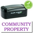 thumbnail image 1 of Slim Pre-Inked Community Property Stamp with Black Ink, 1 of 4