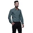 thumbnail image 4 of BESTMAN Chemise en Coton pour Hommes Manches Longues Imprimée Col Évasé Slim Formelle, 4 of 5