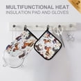 thumbnail image 4 of Yayeee Oven Mitts and Pot Holder Set of 4 Heat Resistant Kitchen Gloves Baking Hot Pad, Rainbow Stars Pattern, 4 of 5