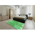 thumbnail image 4 of Ahgly Company Indoor Round Patterned Stoplight Go Green Area Rugs, 6' Round, 4 of 6