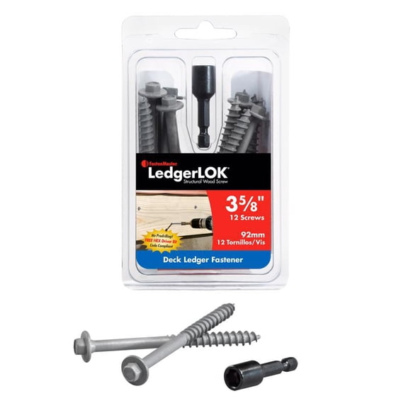 FastenMaster LedgerLok 3-5/8 in. L Hex Epoxy Wood Screws 12