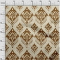 thumbnail image 3 of oneOone Cotton Silk Brown Fabric Asian Ikat Quilting Supplies Print Sewing Fabric By The Yard 42 Inch Wide, 3 of 4