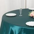 thumbnail image 6 of Efavormart 132 Inch Satin Round Tablecloth, Washable Linen Table Cover, Decorative Silky Fabric for Wedding, Party, Banquet Events - Teal Green, 6 of 11