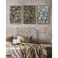 thumbnail image 2 of 16x24in Natural Framed Boho Vintage Flower Framed Wall Art Prints Modern Elegant Abstract for Office Dining Room Hallway Design Home Decor, 2 of 6