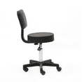 thumbnail image 6 of Hassch Swivel Rolling Stool w/ Thick Padded Seat and 5 Wheels, Height-Adjustable Stool with Back, for Massage Salon Home Office (Black), 6 of 10