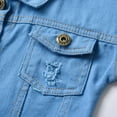 thumbnail image 5 of Esaierr Toddler Kid Baby Boy Girl Jean Jacket Long Sleeve Button Solid Color Cotton Casual Outerwear, 5 of 5
