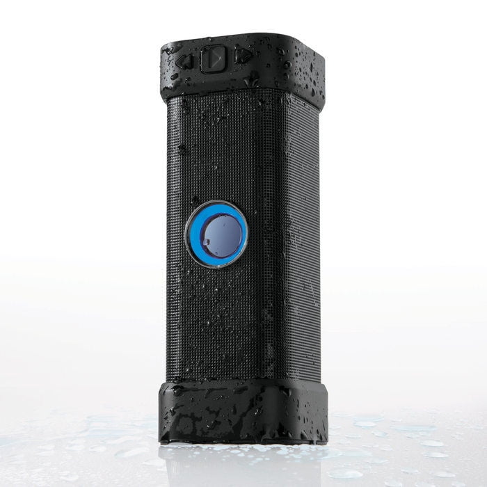 Brookstone Big Blue Unplugged Wireless IndoorOutdoor Bluetooth Speaker