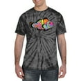 thumbnail image 2 of Wild Bobby, Colorful Neon Nemo Clownfish, Animal Lover, Tie-Dye Tees, Spiral Black, Small, 2 of 3