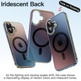 thumbnail image 3 of JETech Iridescent Case for iPhone 17 6.3-Inch Compatible with MagSafe, Cute Unique and Aesthetic Design, Colorful Fluorescent Translucent Back Shockproof Phone Cover (Iridescent Black), 3 of 5