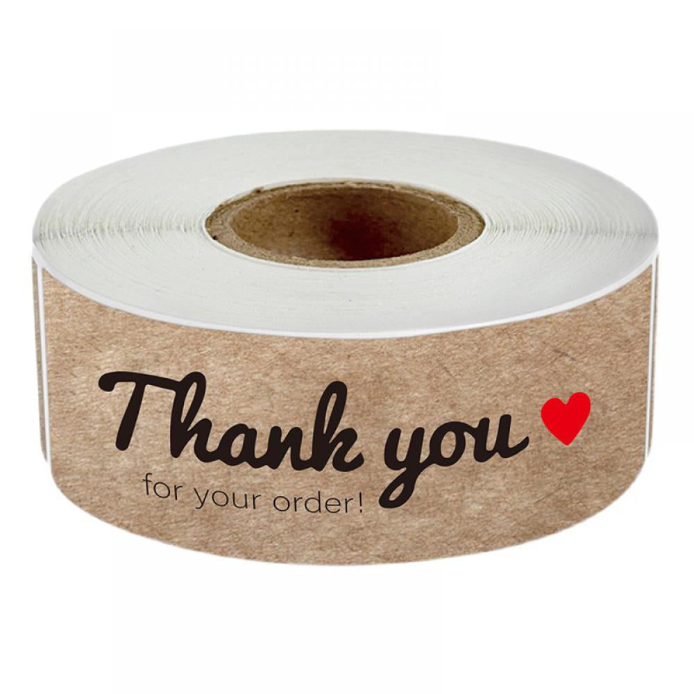 32 x "THANK YOU" Rectangle Sticker Adhesive Label Gift Box Cookie Jar Wedding 