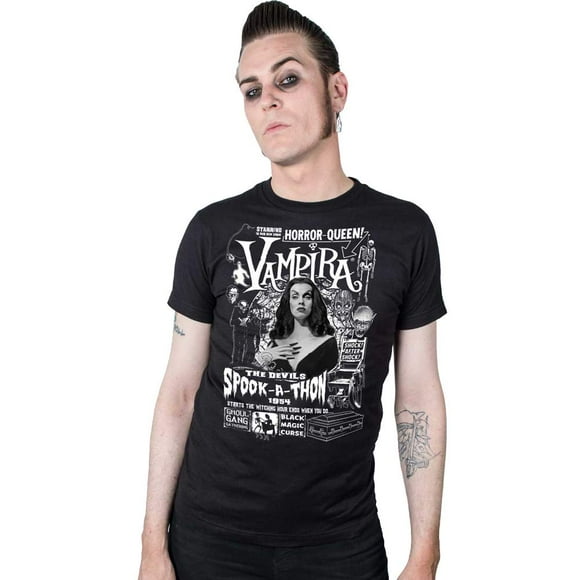 Men's Kreepsville Vampira Spookathon T-Shirt Black L