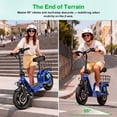 thumbnail image 3 of INSDRGN Electric Scooter for Adults, 1800W Peak Motor, 48V 16AH Battery, 20MPH, 42Miles, 14 " Commuter E Scooter with Seat &Carry Basket, UL2272, Blue, 3 of 10