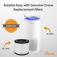 thumbnail image 2 of Crane Genuine Air Purifier Replacement Filter For Model EE-5069, HS-1943 HEPA Air Filter Replacement, Pack Of 1, 3-Stage Filtration For Better Indoor Air Quality, 2 of 6