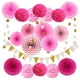 thumbnail image 1 of Decoración artística de papel, abanico de papel duradero artístico, plegable, respetuoso con el medio ambiente, Harisen, Navidad, boda, fiesta Kits de decoración para fiestas Combinación Rosa Toystoory HA073038-04, 1 of 6