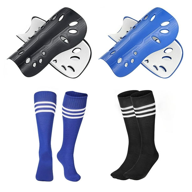 juegos de espinilleras de fútbol, calcetines de fútbol, protectores de pantorrilla para niños y niñas, niños y adolescentes