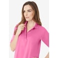 thumbnail image 4 of Roaman's Women's Plus Size Oversized Polo Tunic, 4 of 5