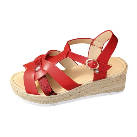

Women s Large Size Wedge Sandals Summer Straps Lightweight Outer Sandals For Women