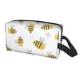 thumbnail image 2 of Goofa Bee Printed Toiletry Bag with Handle,Large Capacity Travel Makeup Cosmetic Bag for Women, Carry on Airport Airline Compliant Bag, 2 of 9