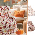 thumbnail image 2 of Axiiglly Fall Throw Blanket, Super Soft Velvet Throw Blanket Comfort Maple Leaf Print Throw Blanket for Couch Living Room Sofa Bed Holiday Decor(39"x51"), 2 of 8