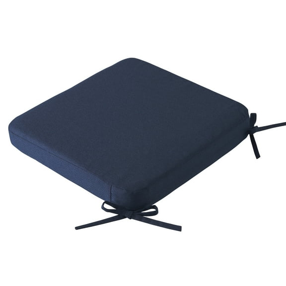 Better Homes & Gardens 19" x 18" Rectangle Outdoor Seat Pad Cushion, 1-Piece, Navy